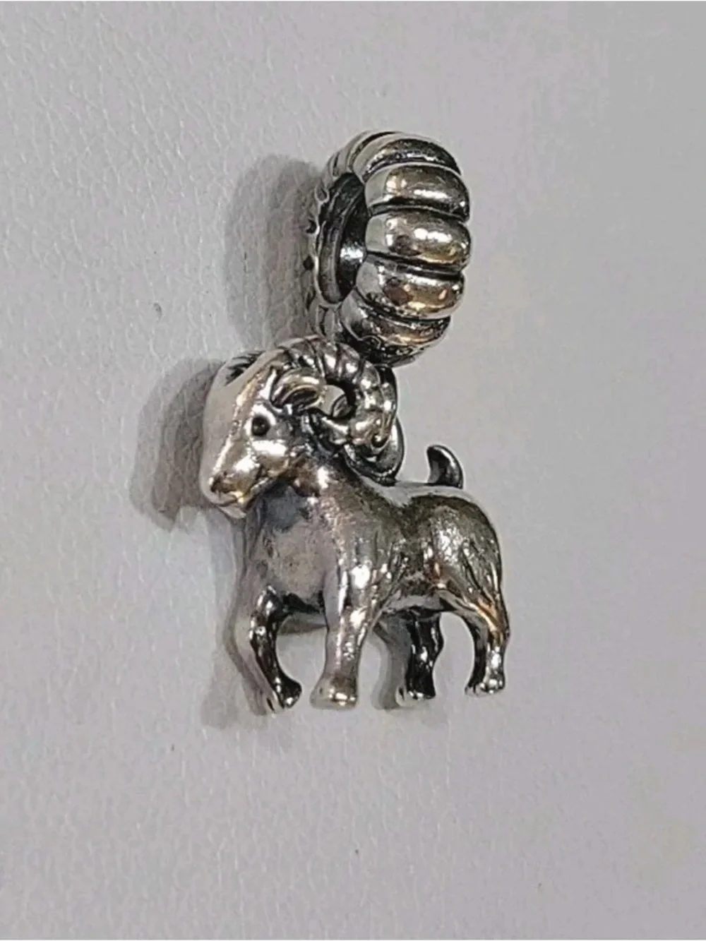 Pandora Silver Ram Zodiac Charm in Silver Tone - Picture 7 of 7